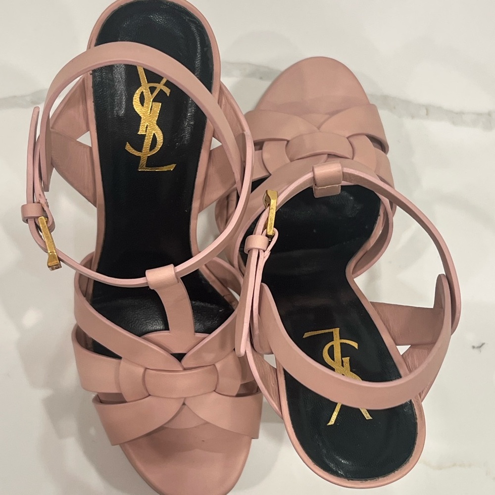 Yves Saint Laurent Pink Tribute Stiletto Heels Size 38